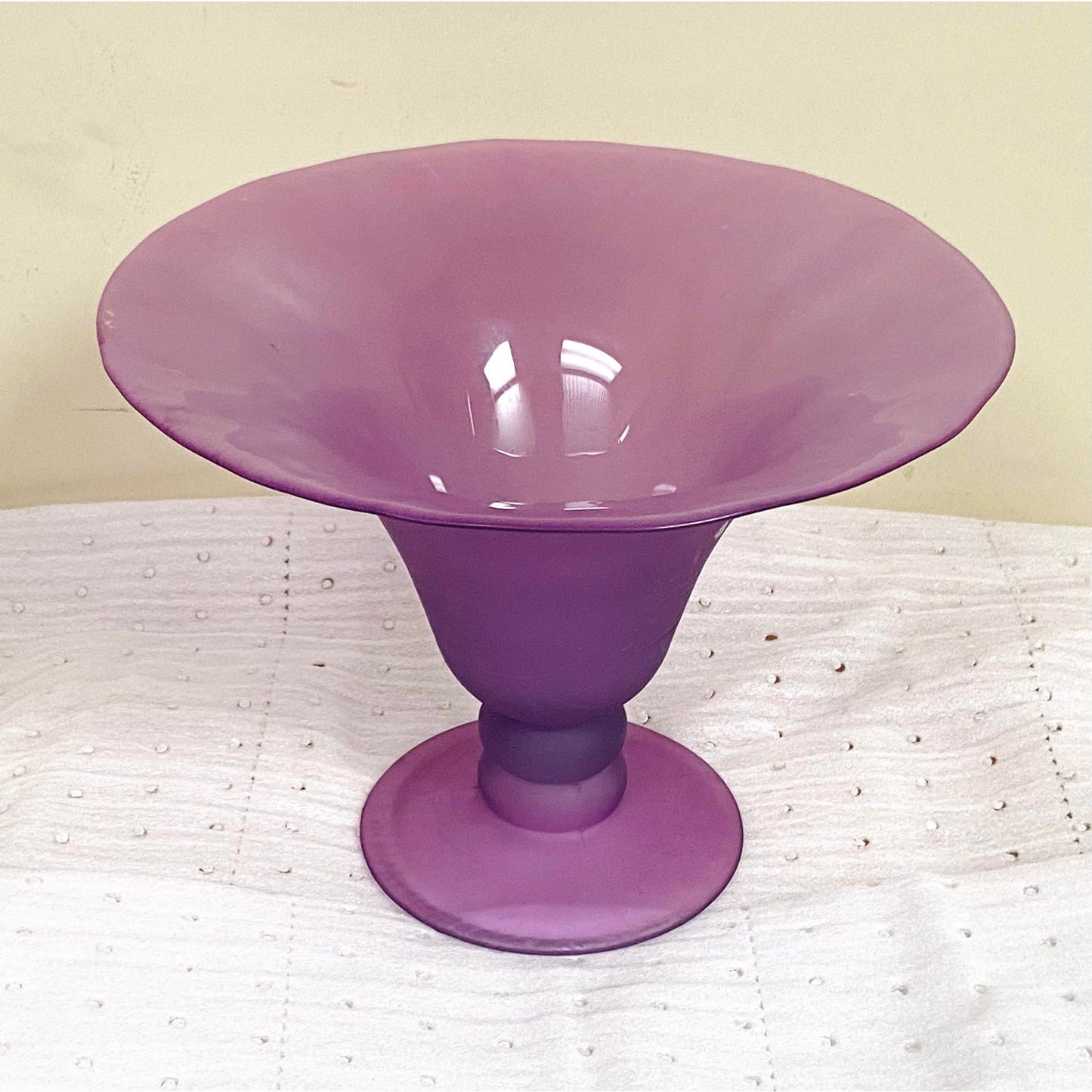 Modern Purple Art Glass Fruit Bowl