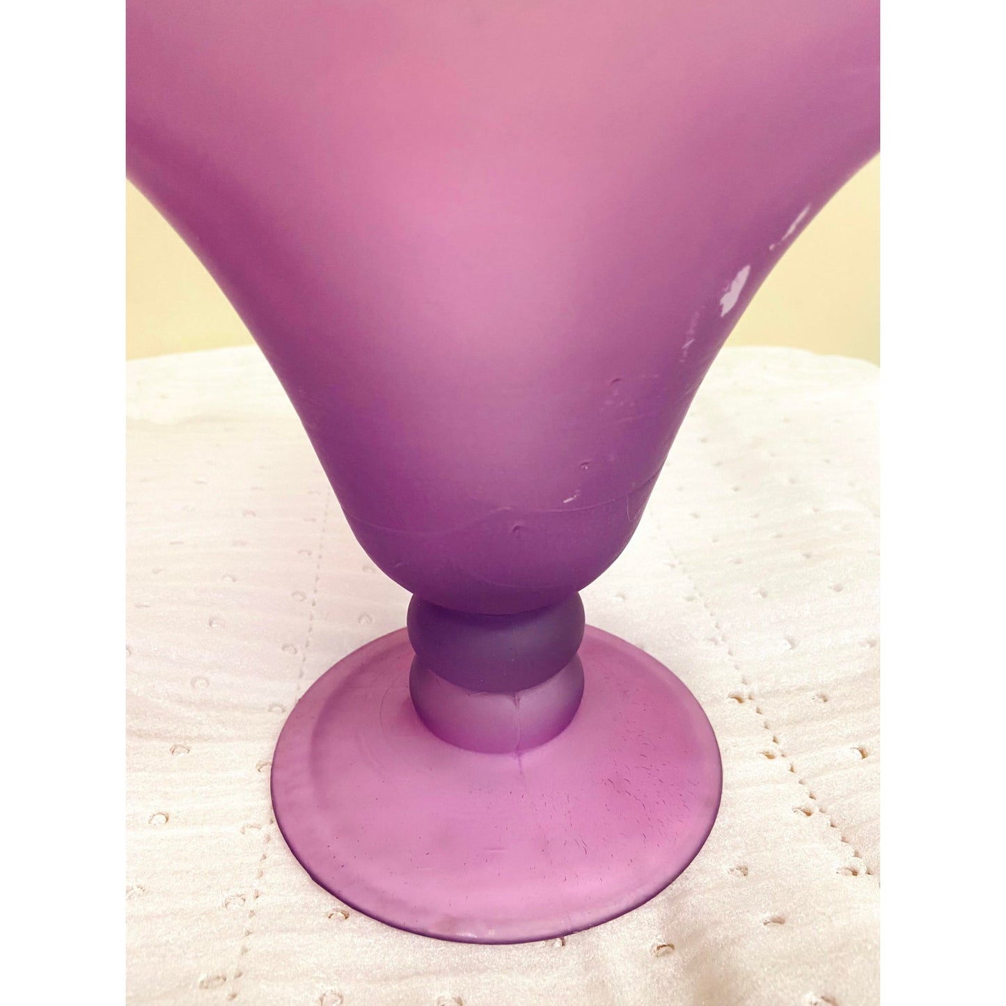 Modern Purple Art Glass Fruit Bowl