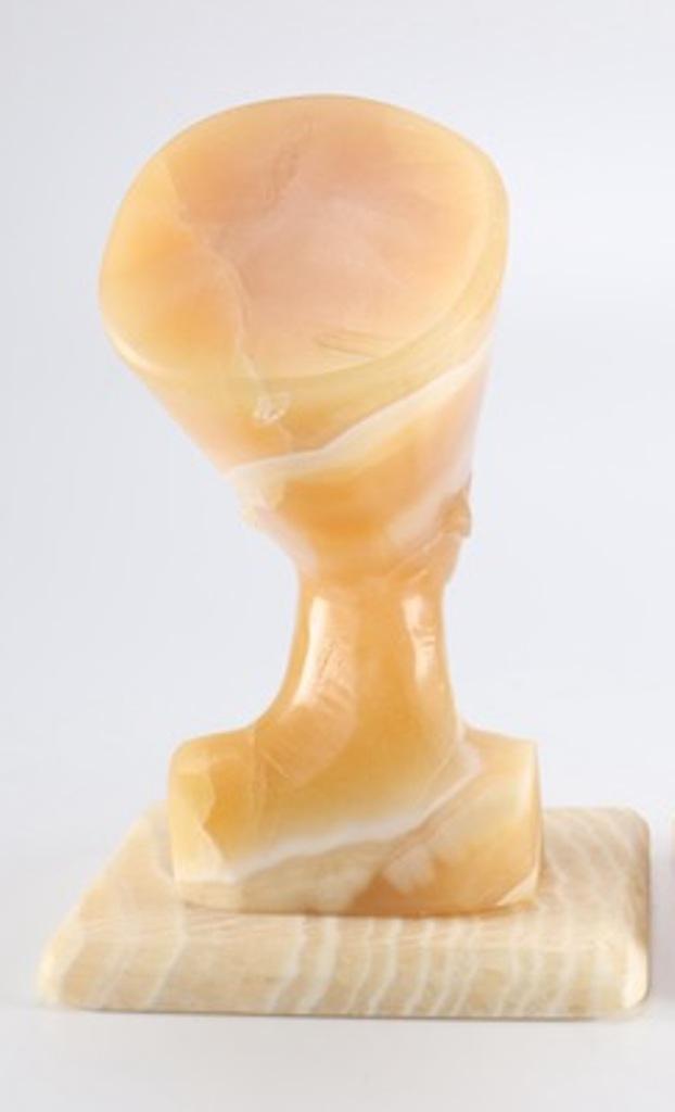 (SOLD) Neoclassical Egyptian Revival Alabaster Nefertiti Bust Greek Revival