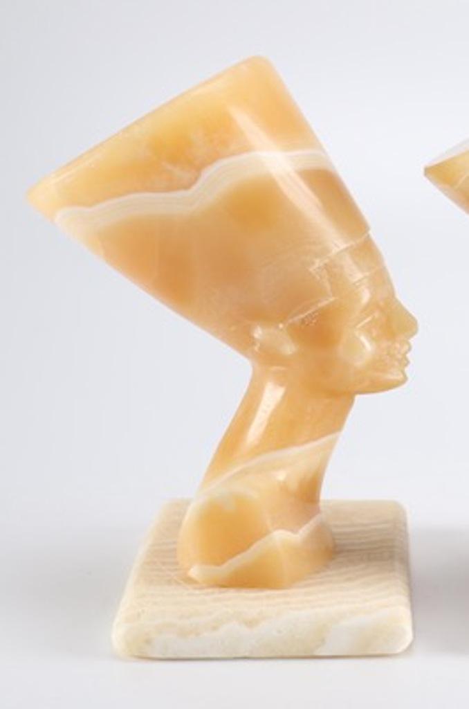 (SOLD) Neoclassical Egyptian Revival Alabaster Nefertiti Bust Greek Revival