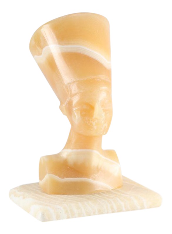 (SOLD) Neoclassical Egyptian Revival Alabaster Nefertiti Bust Greek Revival