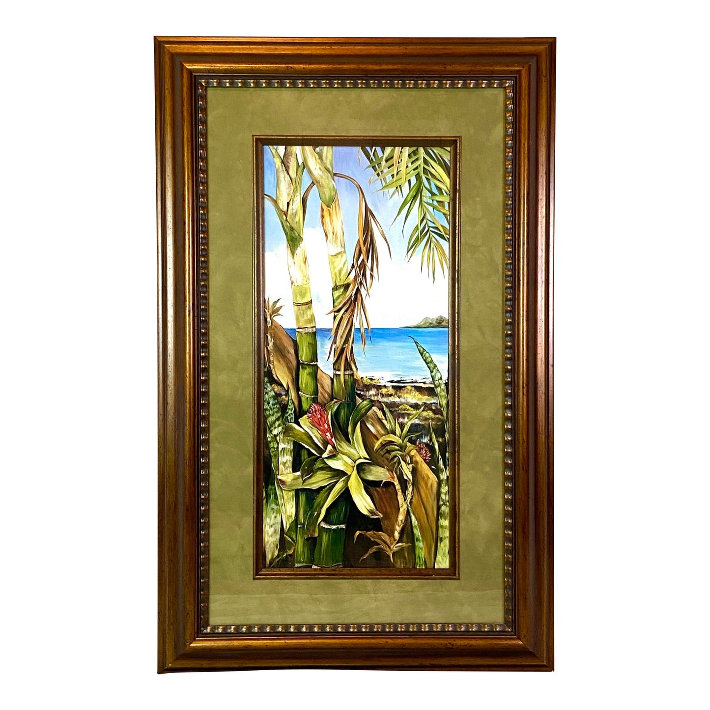 Palm Tree Beach Ocean Island Print