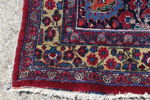 Antique Persian Tabriz Meshed Mashad Carpet Rug Wool Hand Woven Arabian Bohemian ABBY ESSIE