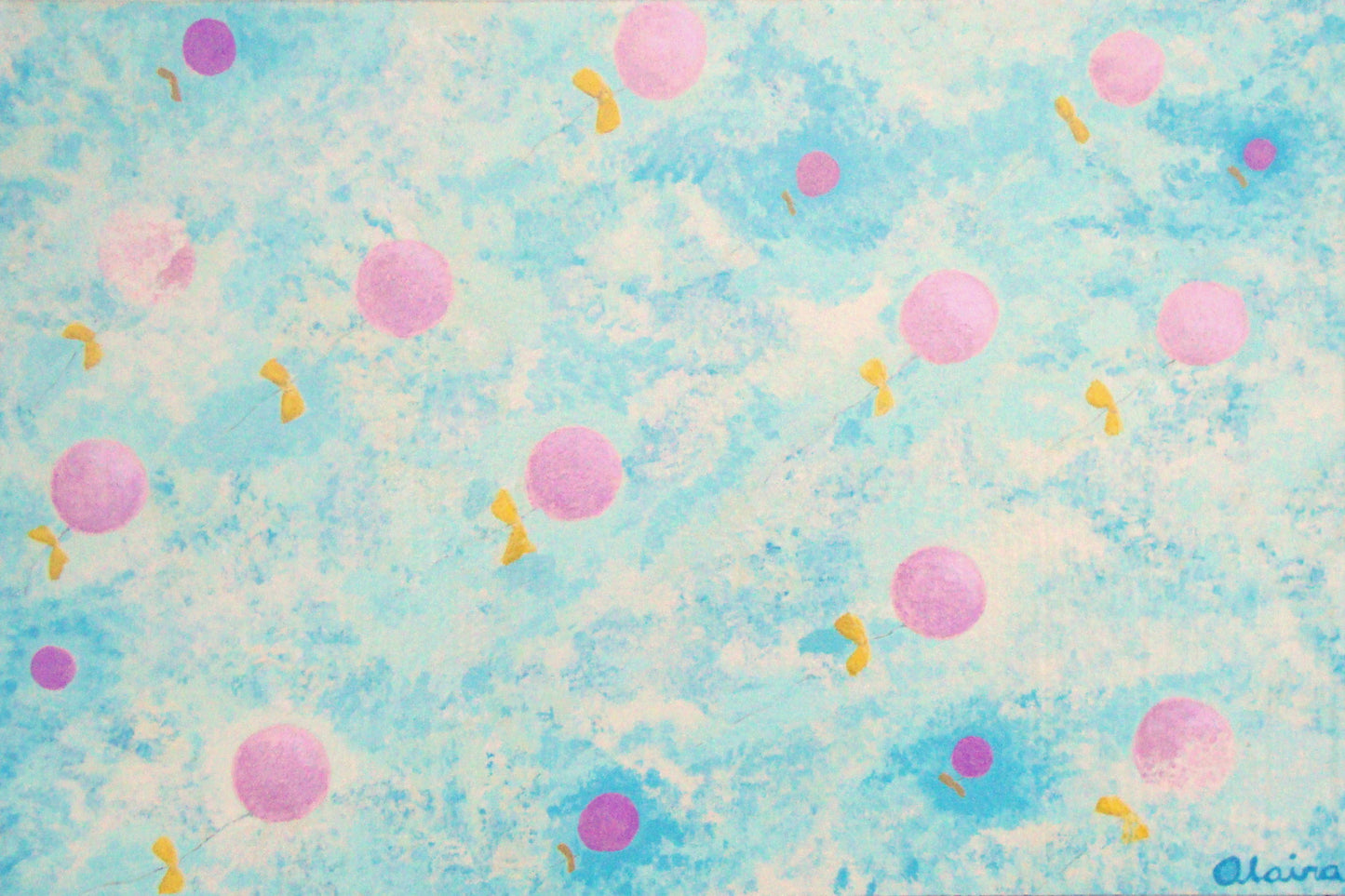 Pink Balloons - Original Painting Abby Essie