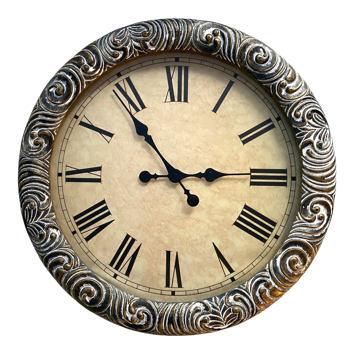 Rustic European Roman Numeral Wall Clock