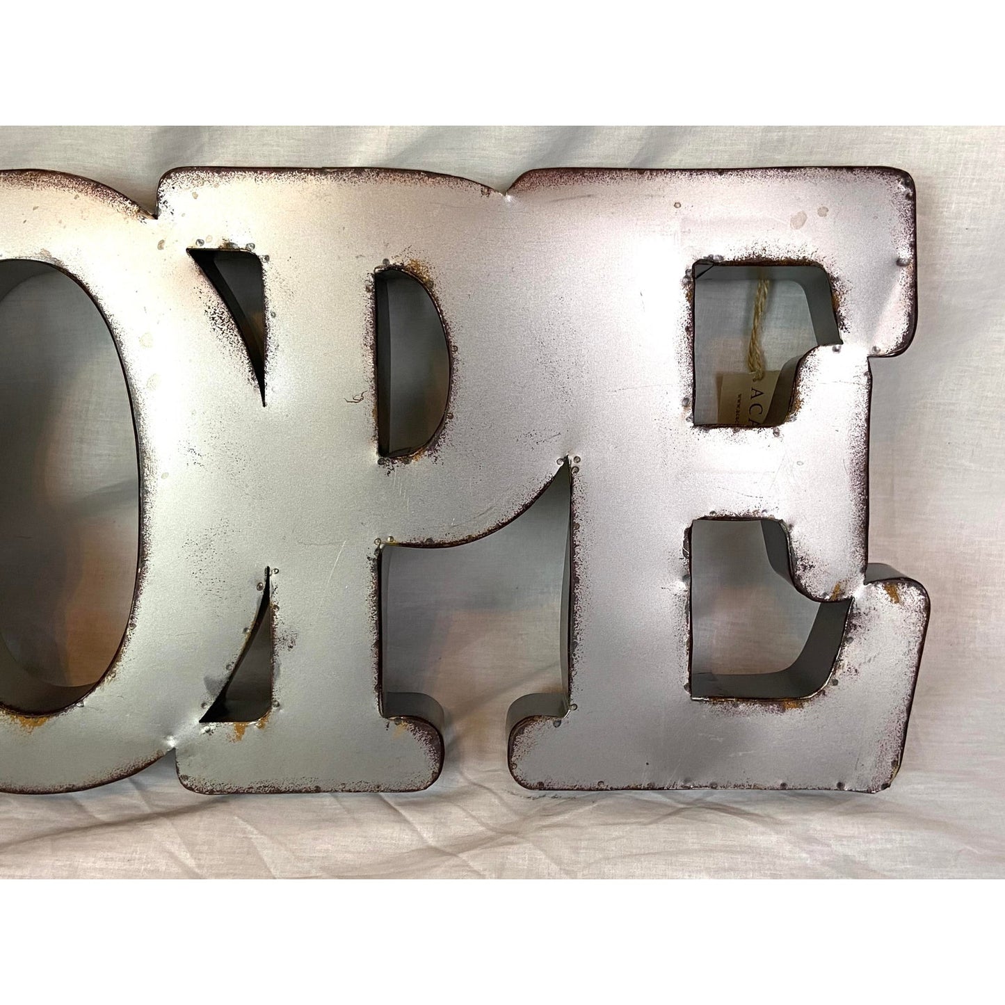 Silver Metal Hope Sign