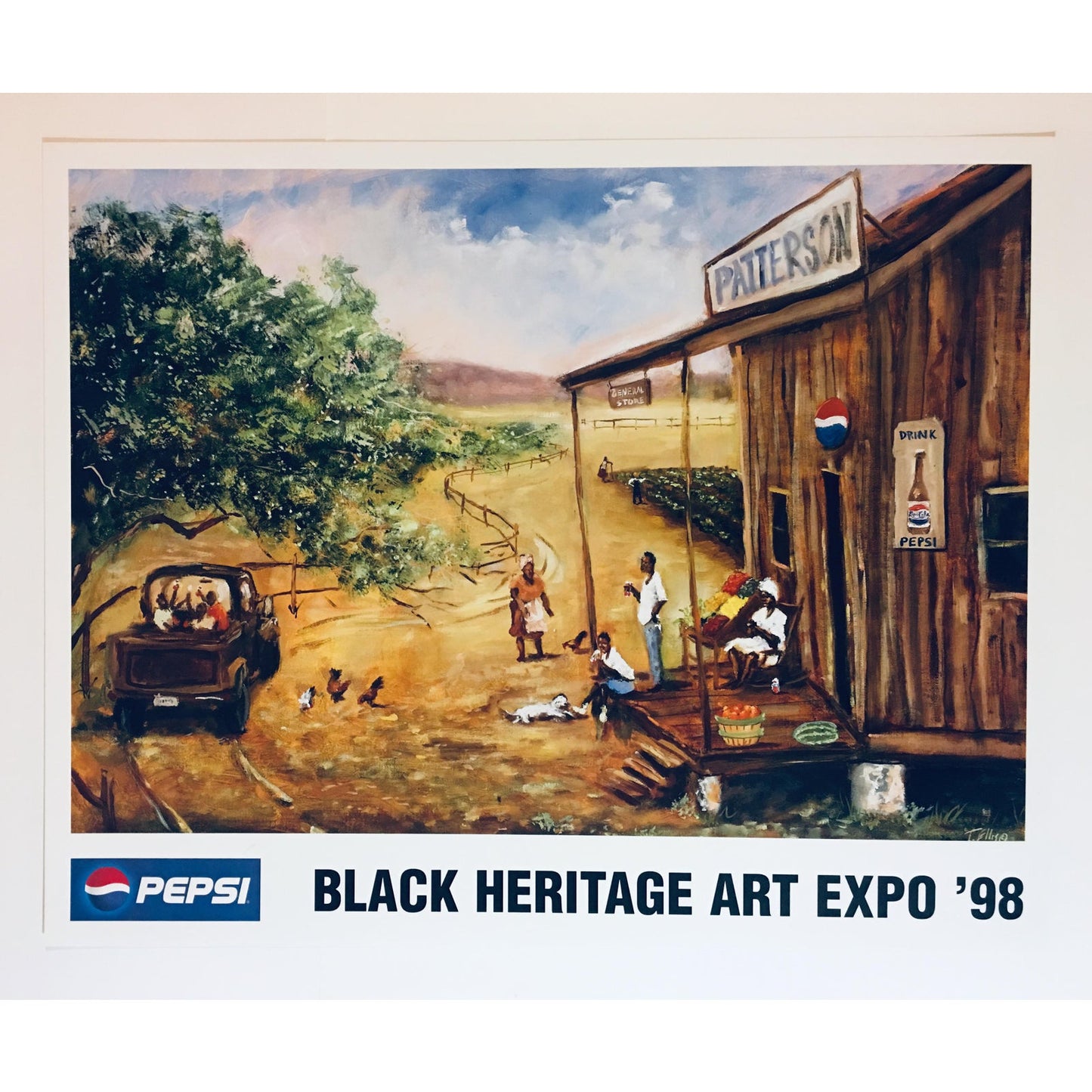 T Ellis “Patterson General Store” Pepsi Theme Poster Print for the 1998 Black Heritage Art Expo ABBY ESSIE STUDIOS