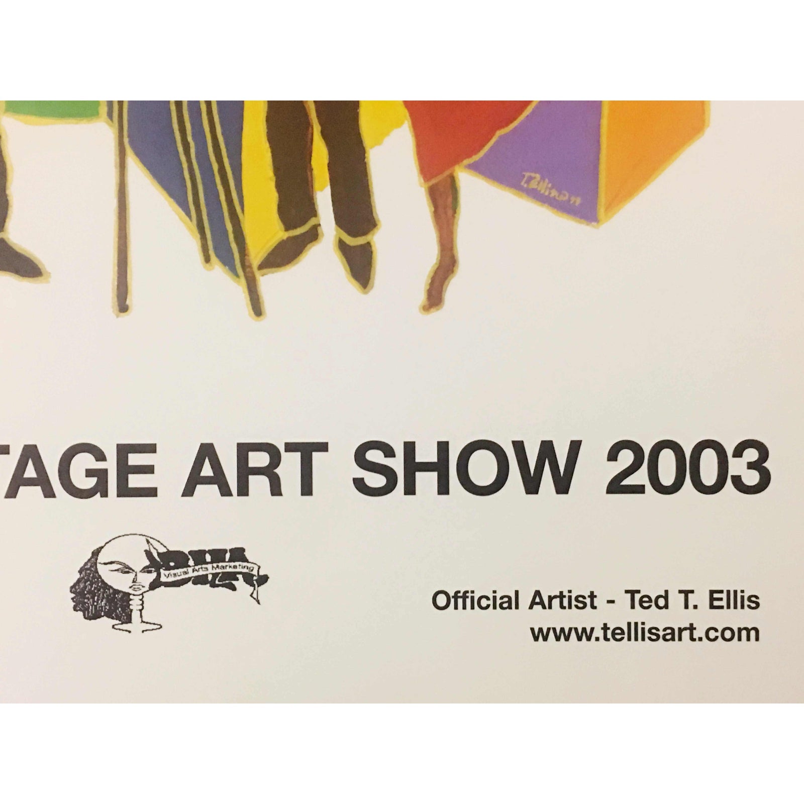 Ted T. Ellis 2003 Black Heritage Art Show 8th Annual Poster Print ABBY ESSIE STUDIOS