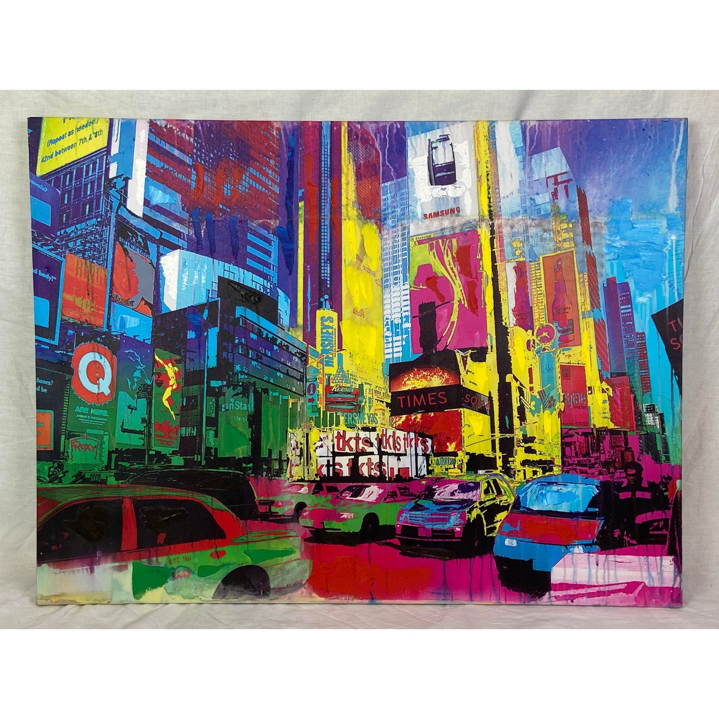 Times Square Nyc Neon City Canvas Print