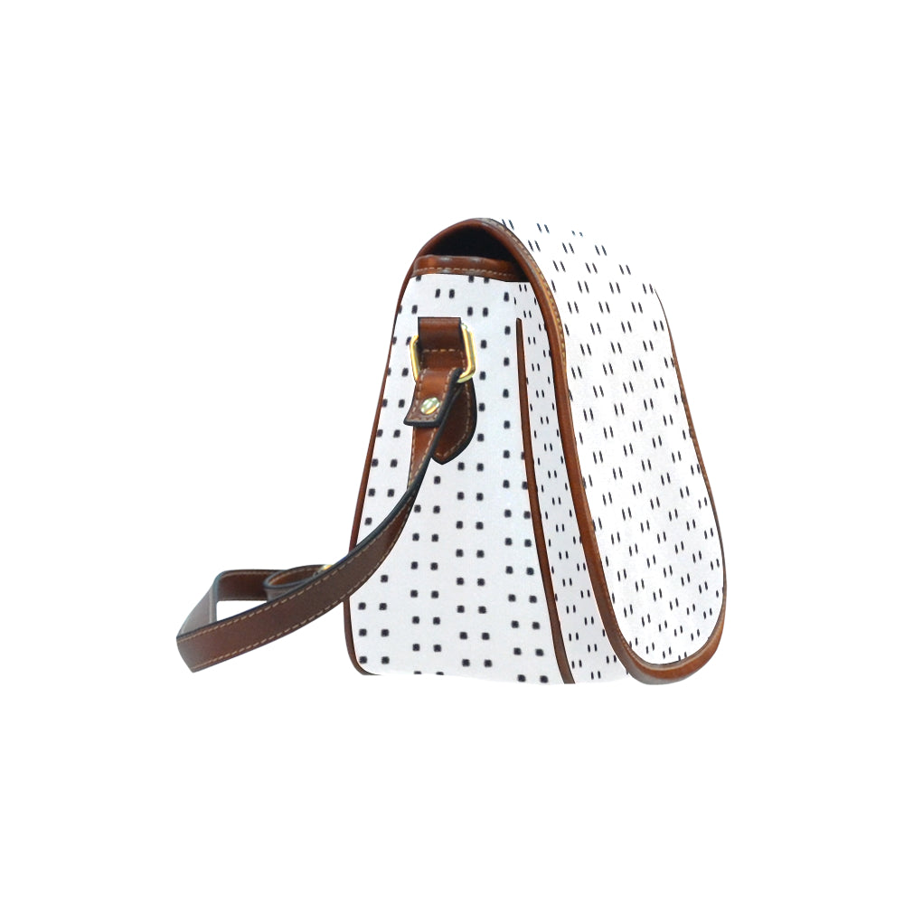 Polka Stripe Large Saddle Bag e-joyer