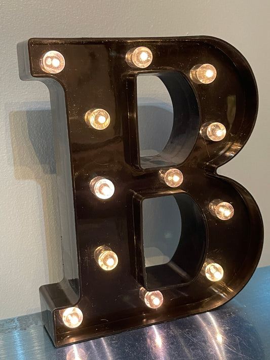 Black Letter “B” lighted