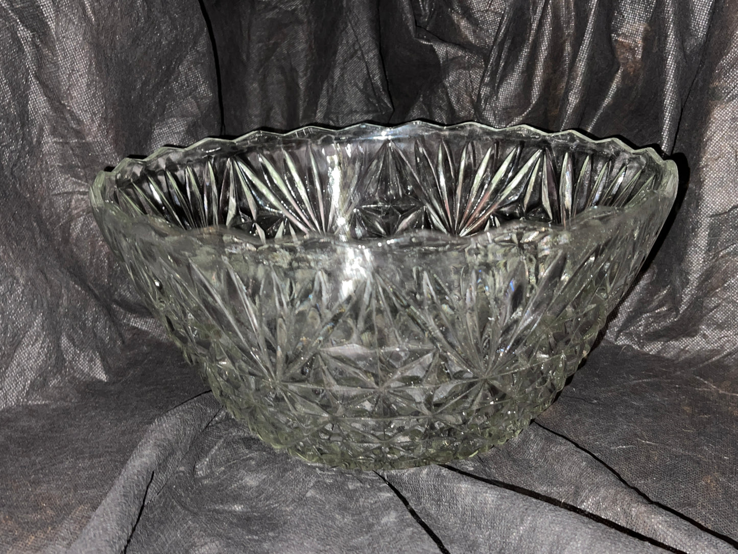 DISH RENTAL VINTAGE GLASS PUNCH BOWL Spiked