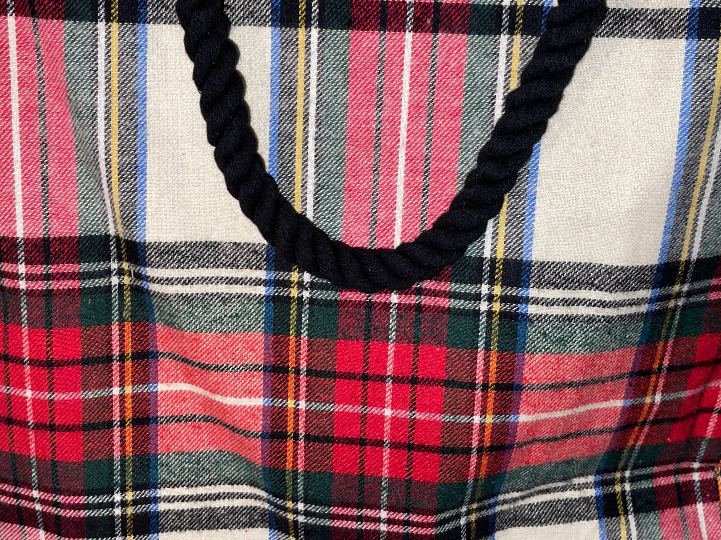 RENTAL HOLIDAY PLAID WOOL WINE BAG