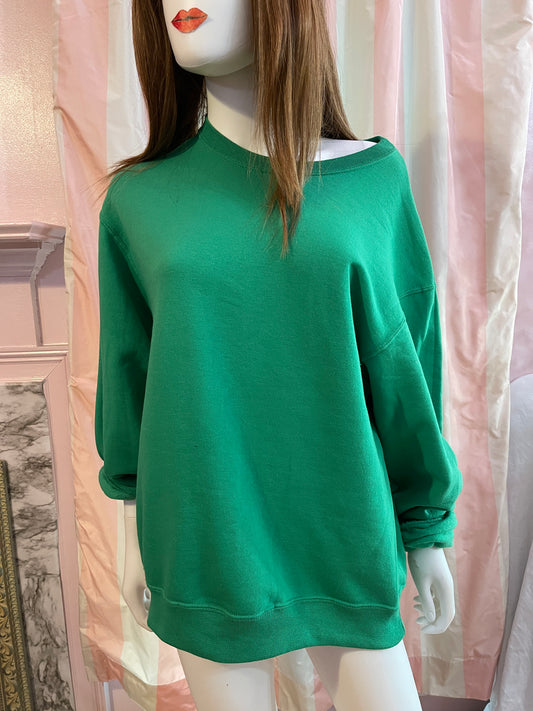 Green Cotton Sweatshirt