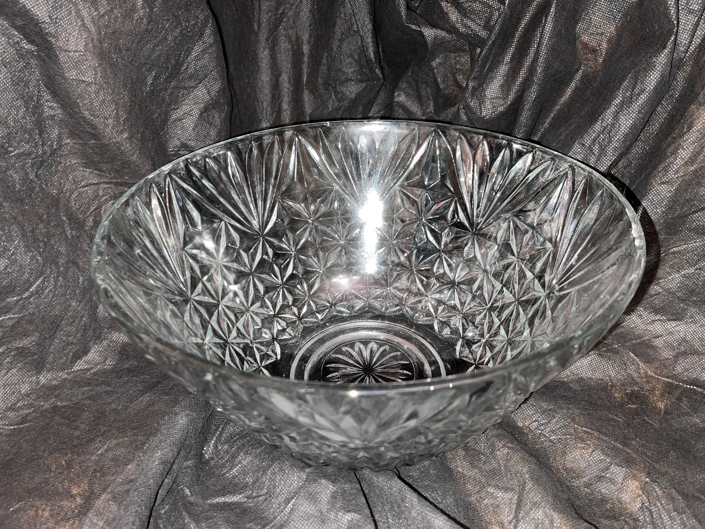 DISH RENTAL VINTAGE GLASS PUNCH BOWL
