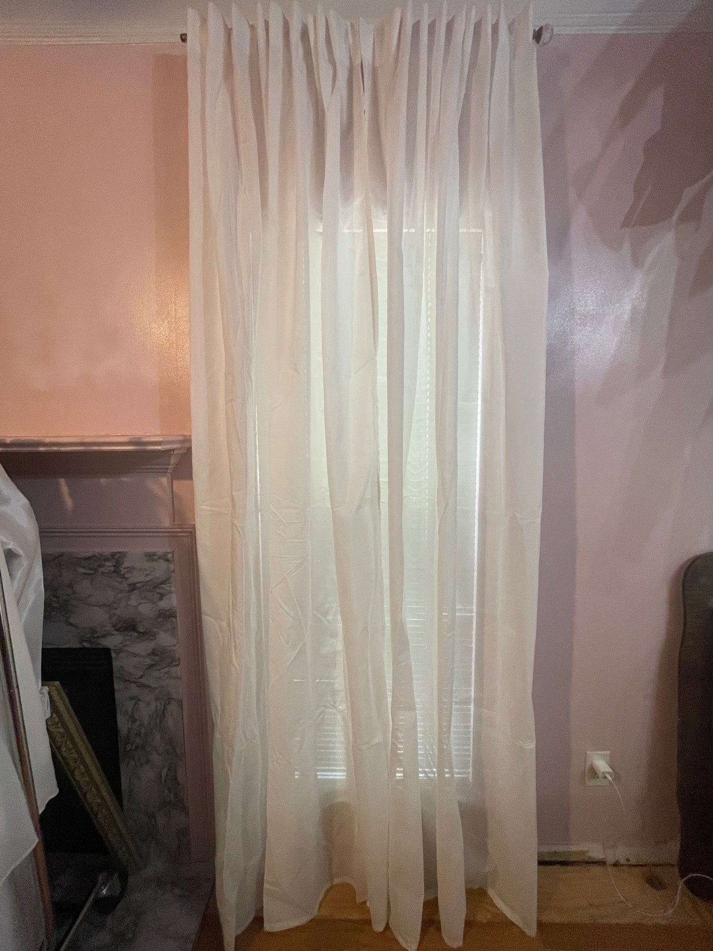 FABRIC RENTAL WHITE CLASSIC SEMI SHEER COTTON BLEND MEDIUM WEIGHT FABRIC PIECE