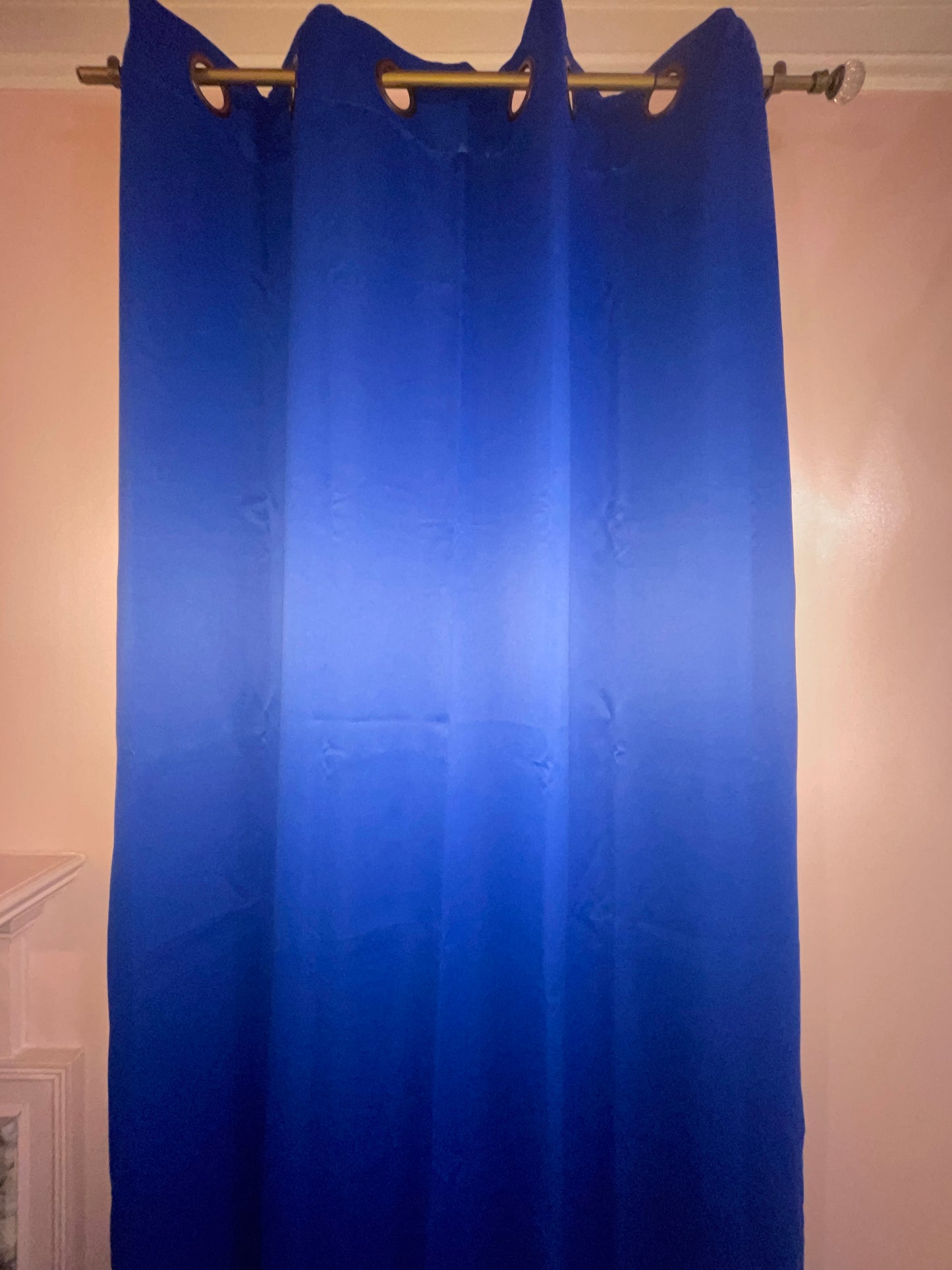 CURTAIN RENTAL BLUE SATIN BRIGHT