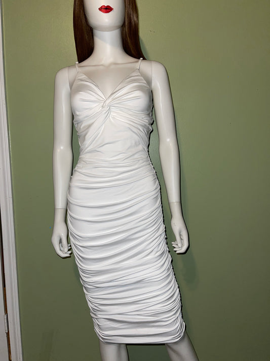 DRESS RENTAL WHITE STRETCH WEDDING DRESS