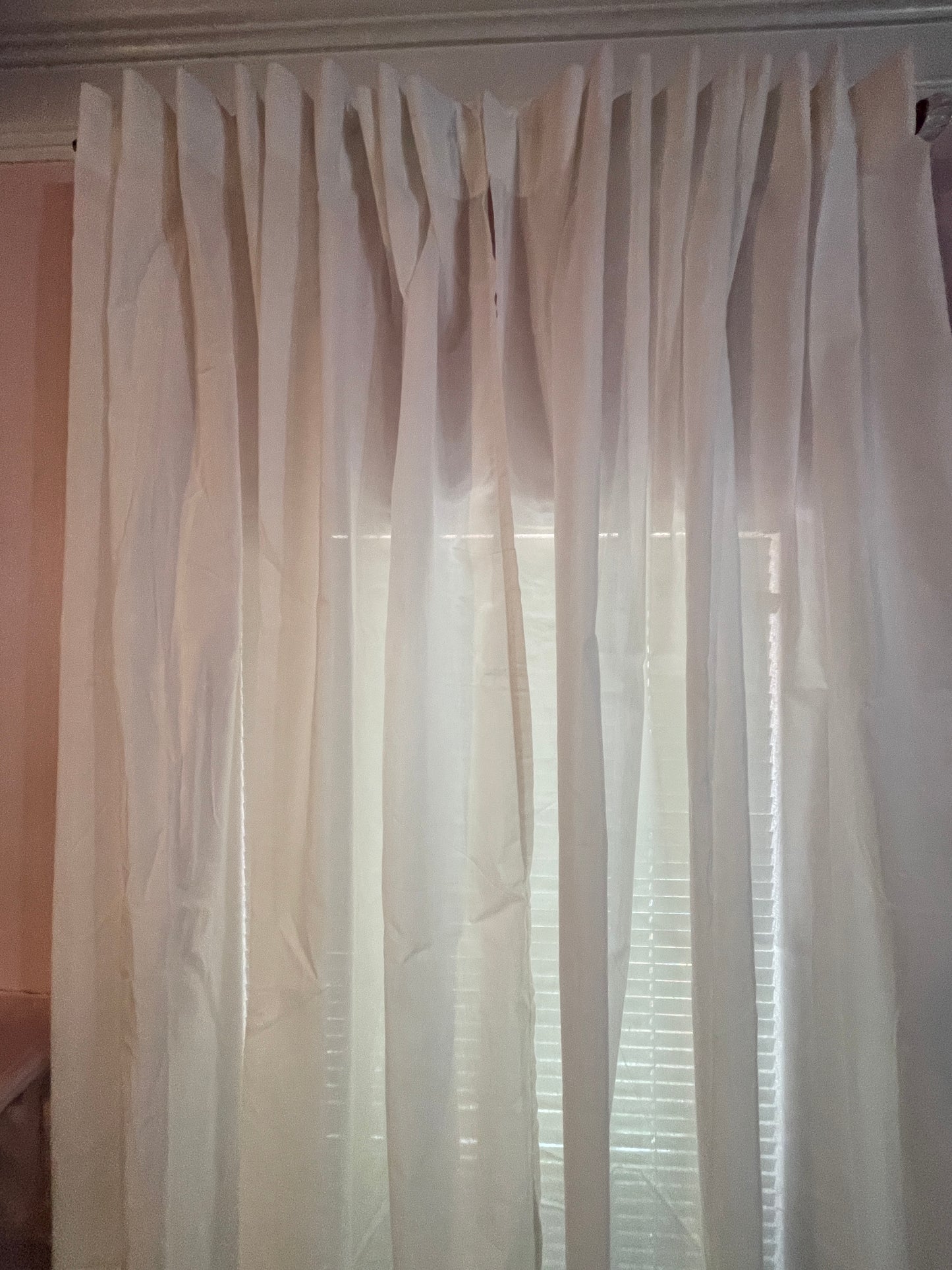 FABRIC RENTAL WHITE CLASSIC SEMI SHEER COTTON BLEND MEDIUM WEIGHT FABRIC PIECE