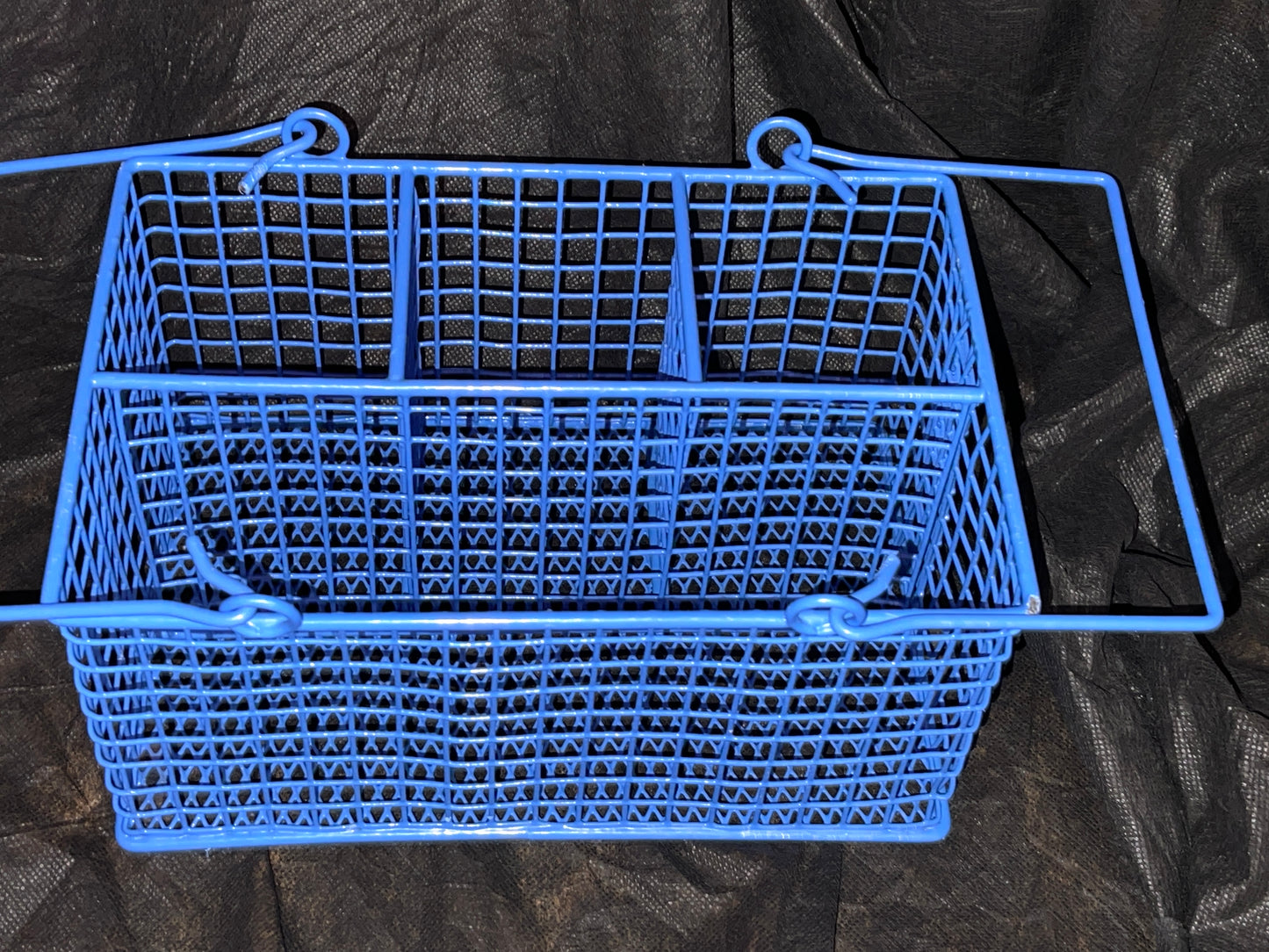 SERVEWARE RENTAL BLUE WIRE BASKET HANDLES METAL