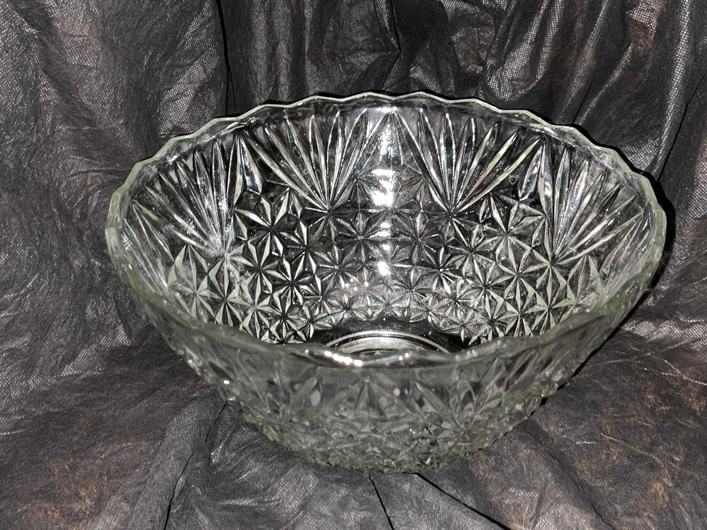 DISH RENTAL VINTAGE GLASS PUNCH BOWL Spiked