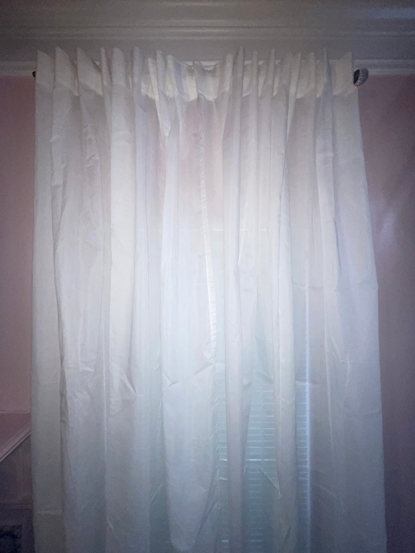 FABRIC RENTAL WHITE CLASSIC SEMI SHEER COTTON BLEND MEDIUM WEIGHT FABRIC PIECE