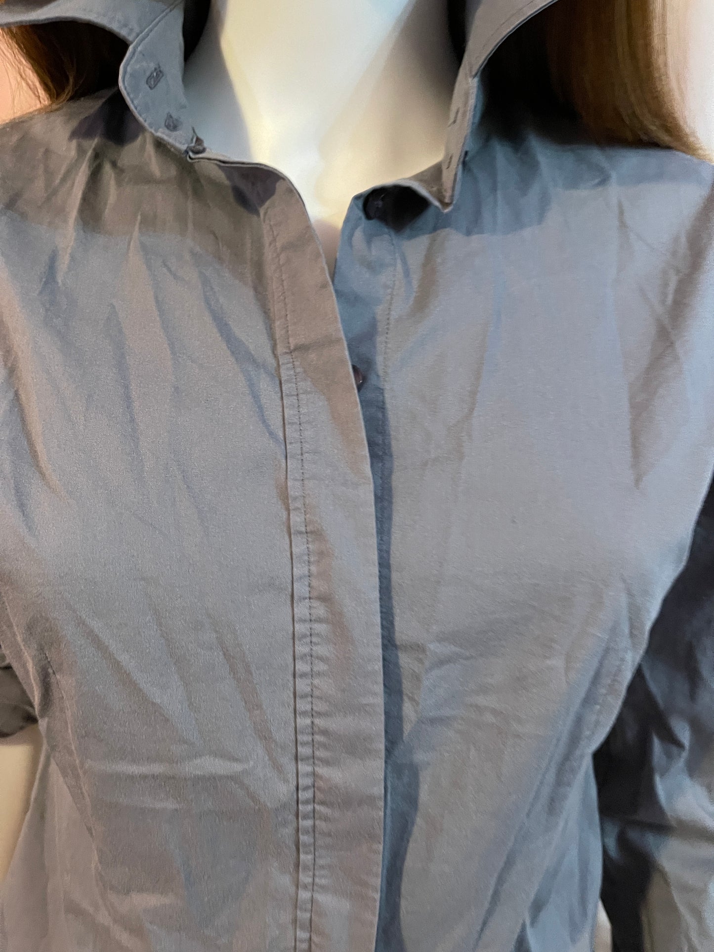Gray shirt , studded jeans