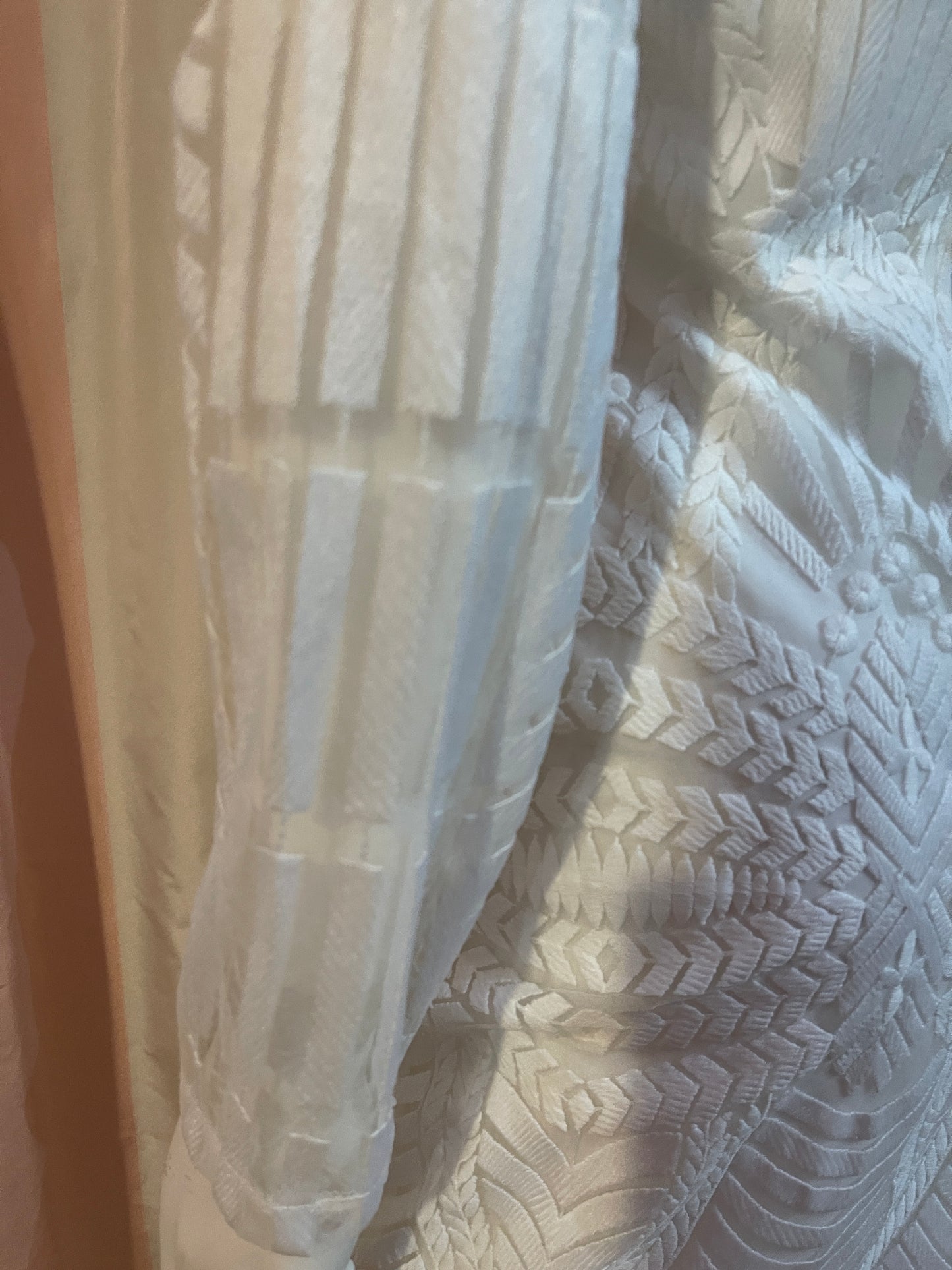 White Lace Opaque Wedding Sheath Dress  medium
