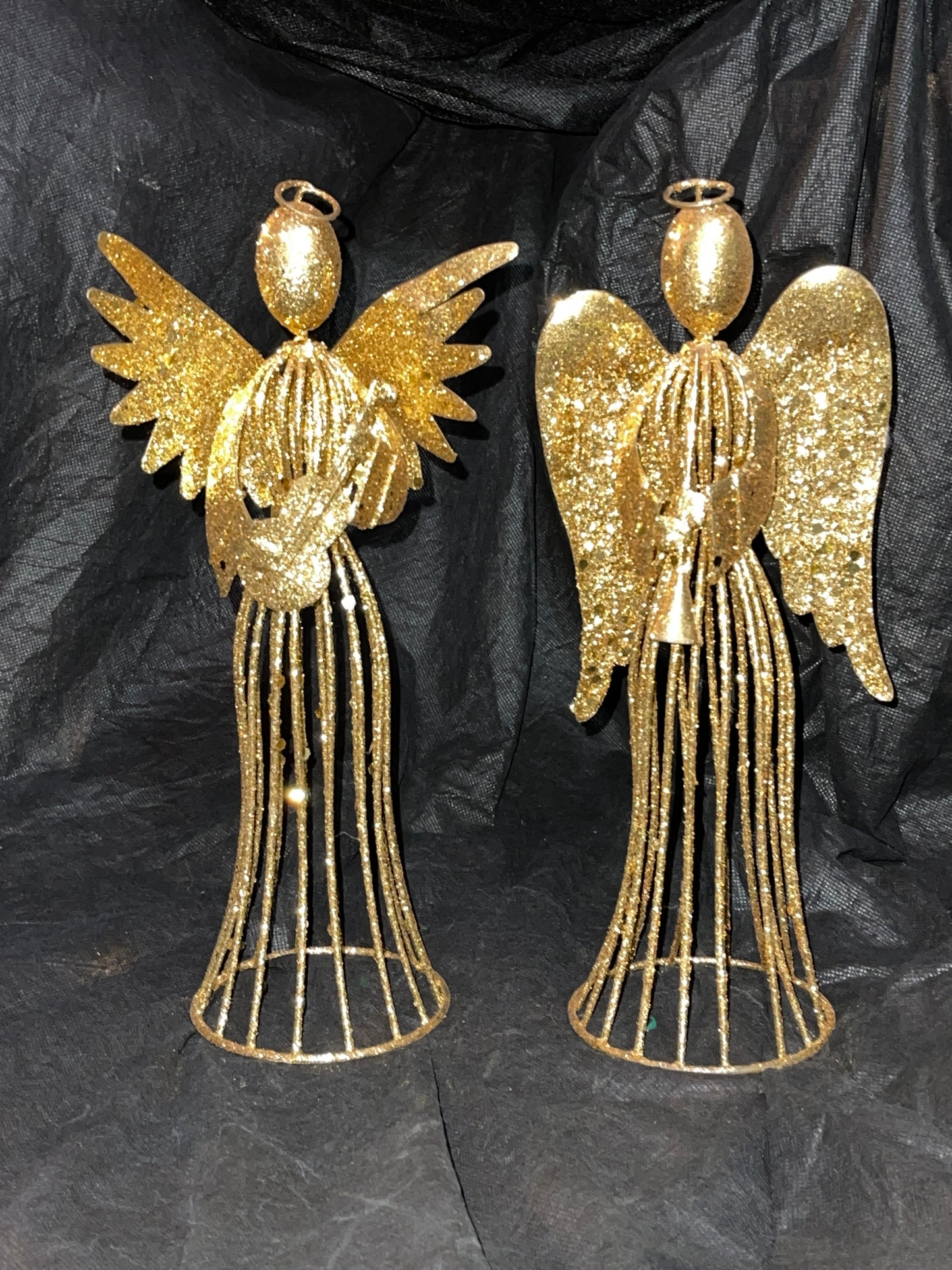 PROP RENTAL GOLD GLITTER ANGELS RELIGIOUS WEDDING CEREMONY CHRISTMAS FANTASY TV FILM