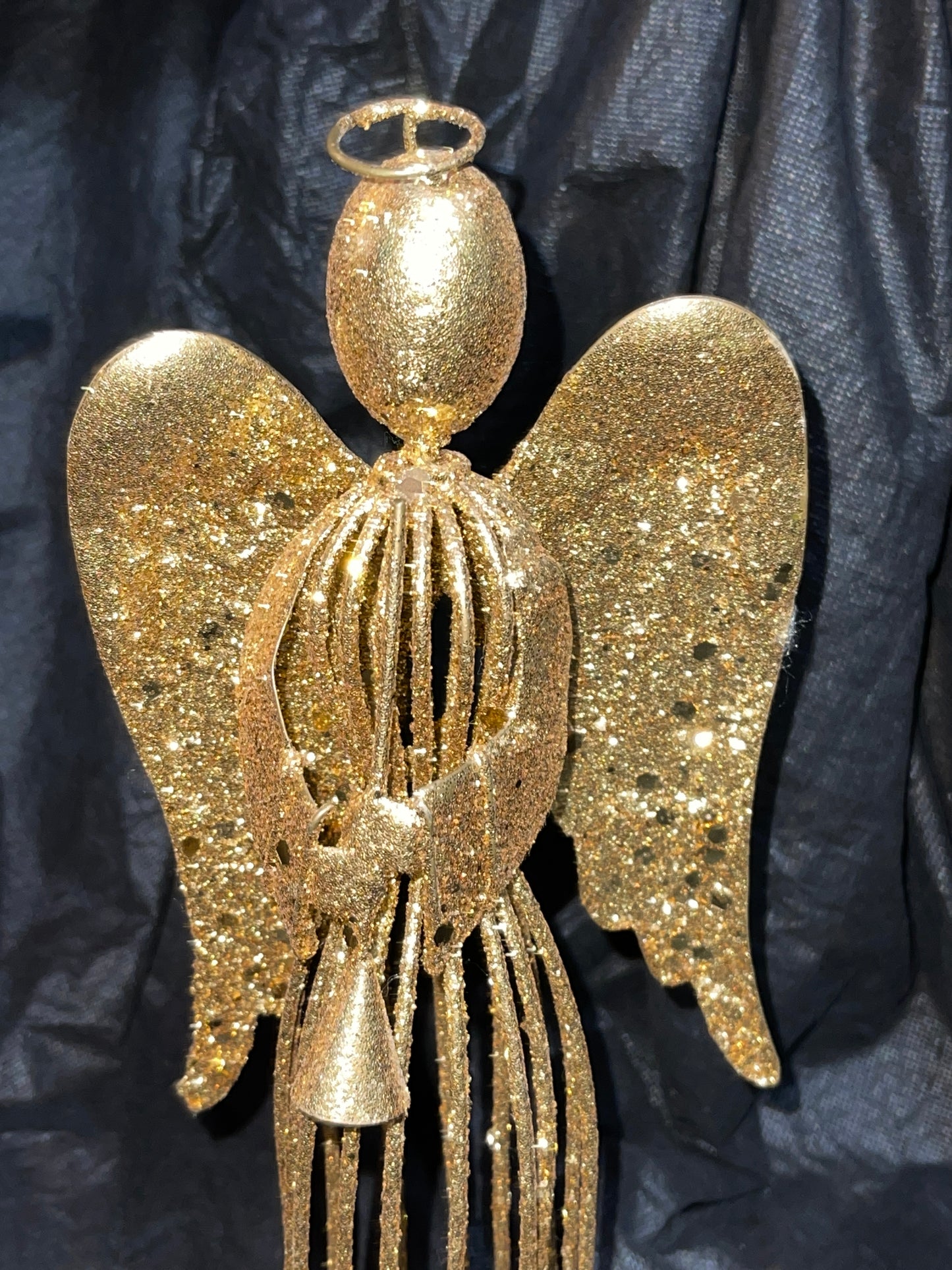 PROP RENTAL GOLD GLITTER ANGELS RELIGIOUS WEDDING CEREMONY CHRISTMAS FANTASY TV FILM