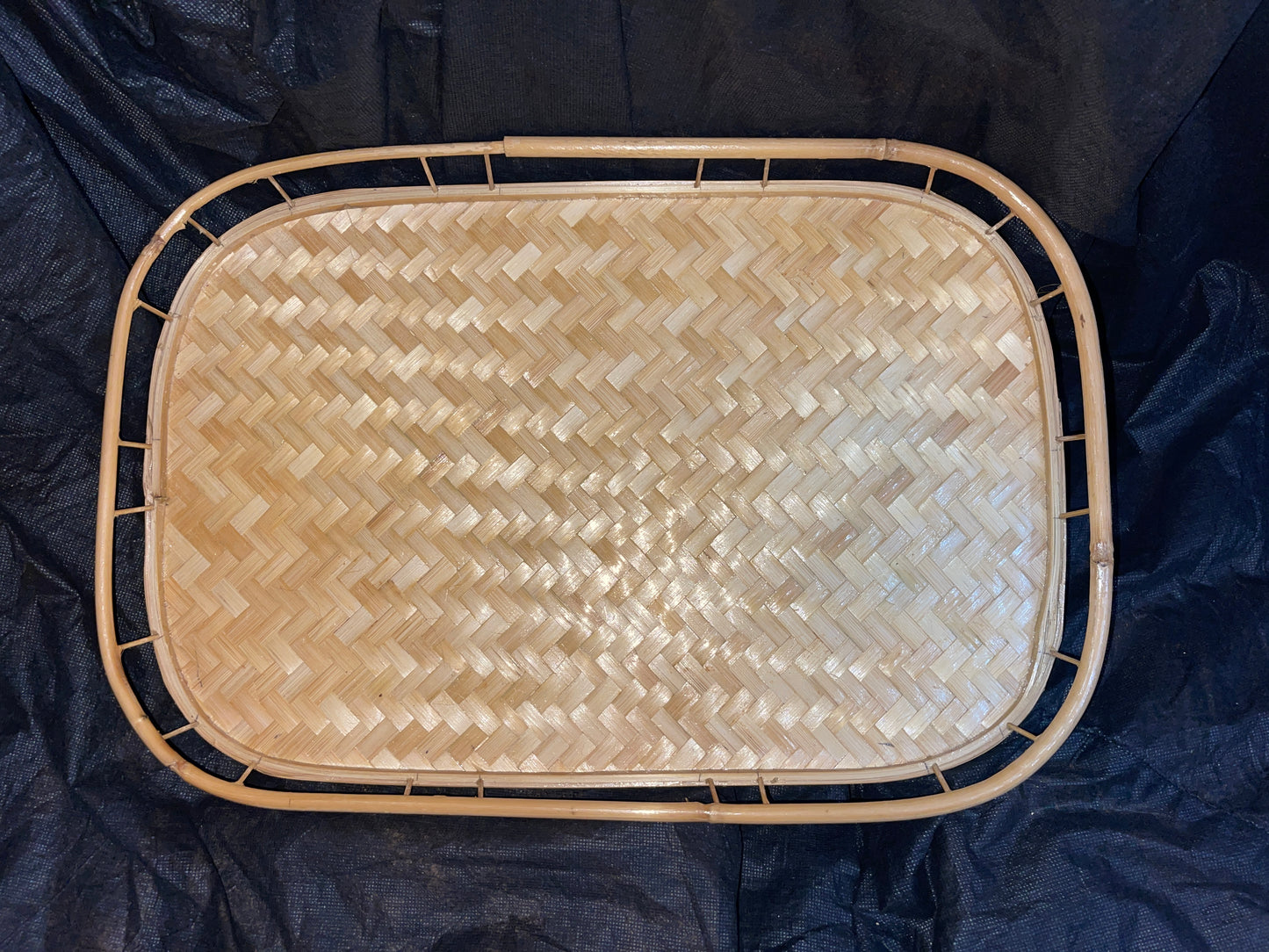 RENTAL VINTAGE WICKER WOVEN TRAY SERVING