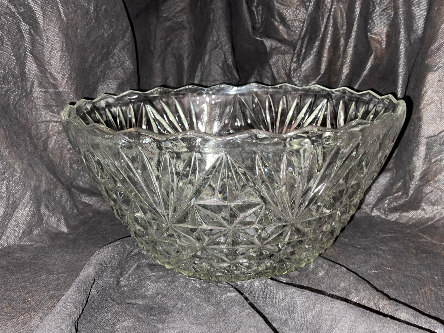 DISH RENTAL VINTAGE GLASS PUNCH BOWL Spiked