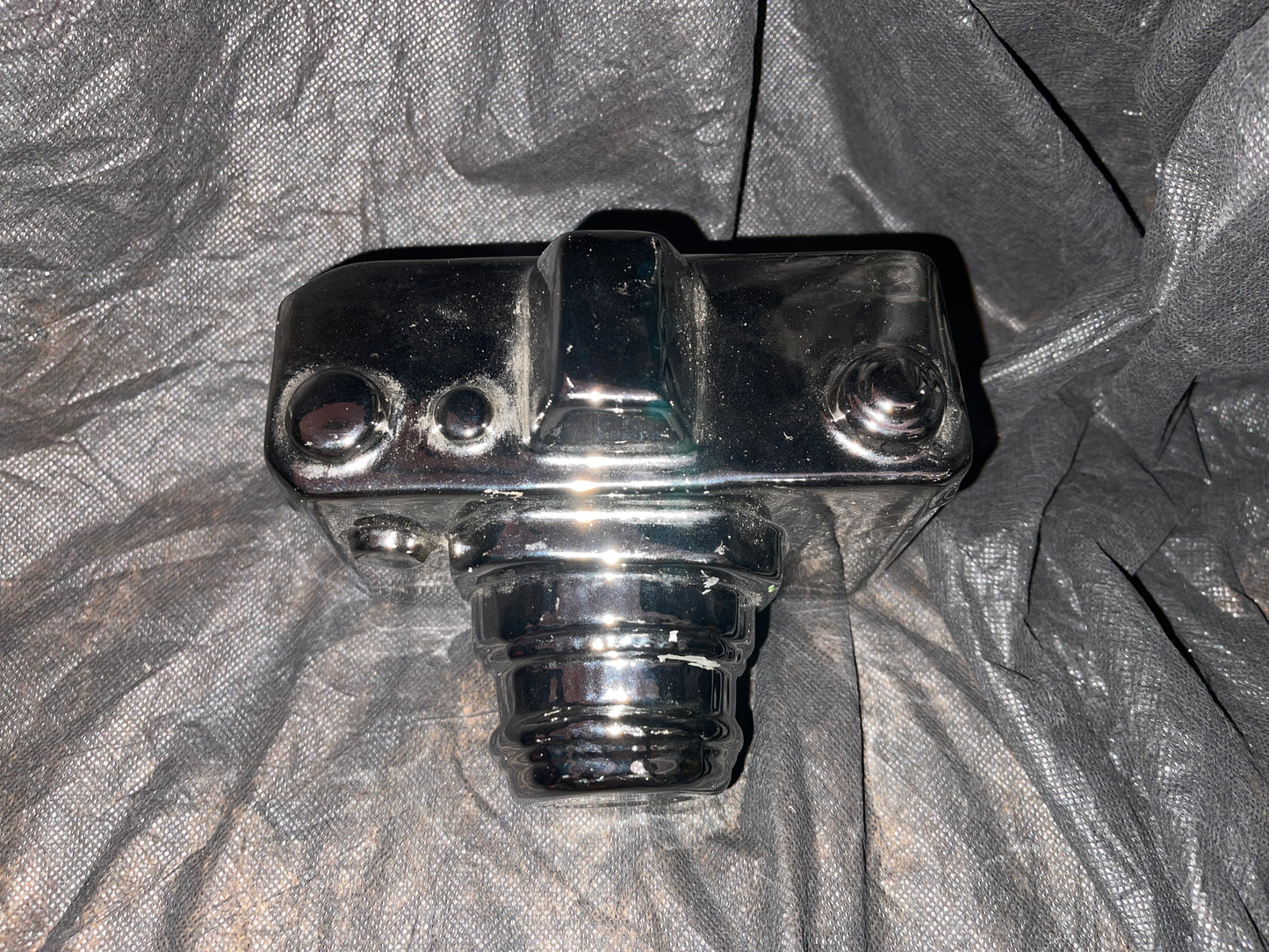 RENTAL FAUX SILVER CAMERA PROP CERAMIC