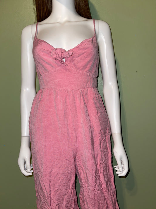 Jumper RENTAL PINK LINEN SLEEVELESS JUMPER JUMPSUIT PANTSUIT