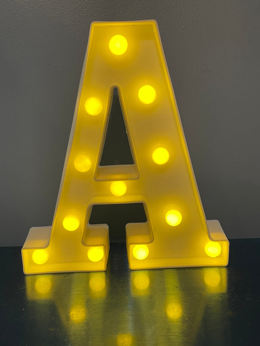 Copy of White Letter “A” lighted