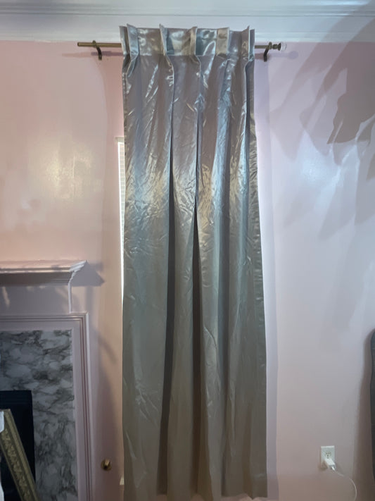 CURTAIN RENTALSILVER SATIN HEAVY