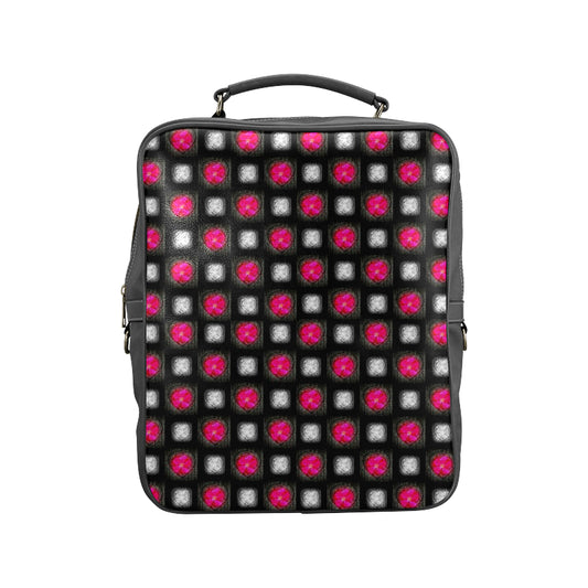 Bling Hearts Leather Carry-On Backpack Bag e-joyer