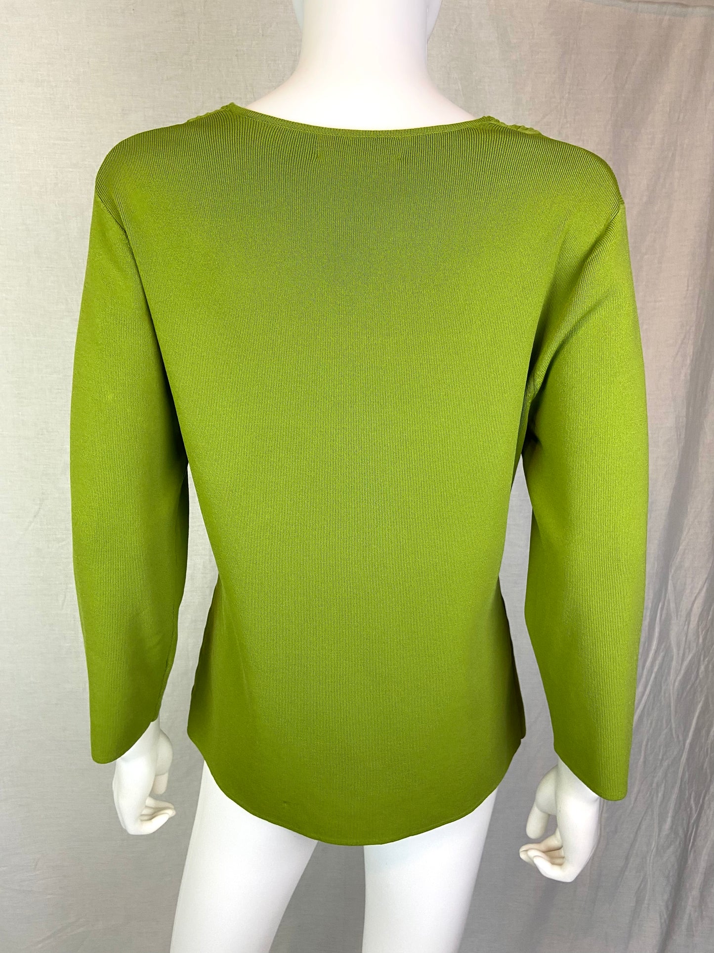 Lime Green Stretch Sweater XL