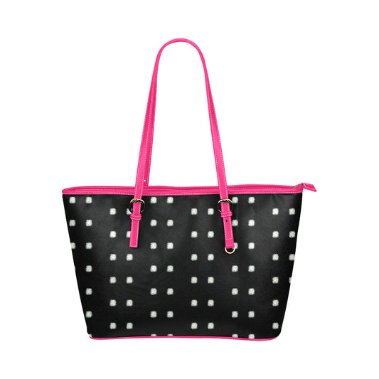 Polka Stripe Jane Leather Tote Bag /Small e-joyer