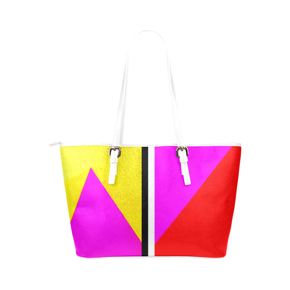 Abstract Jane Leather Tote Bag e-joyer