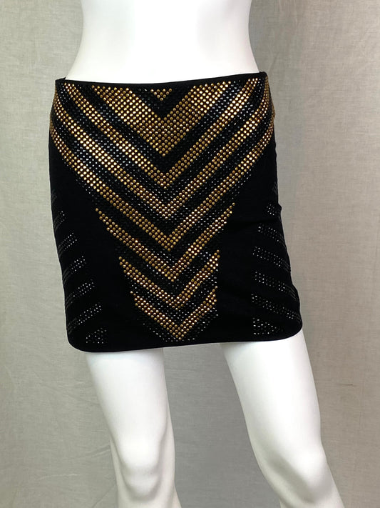 Ark & Co Studded Black Mini Skirt Small ABBY ESSIE STUDIOS