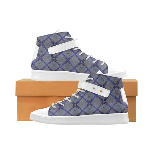 Navy Logissimo Leather High Top Shoes e-joyer
