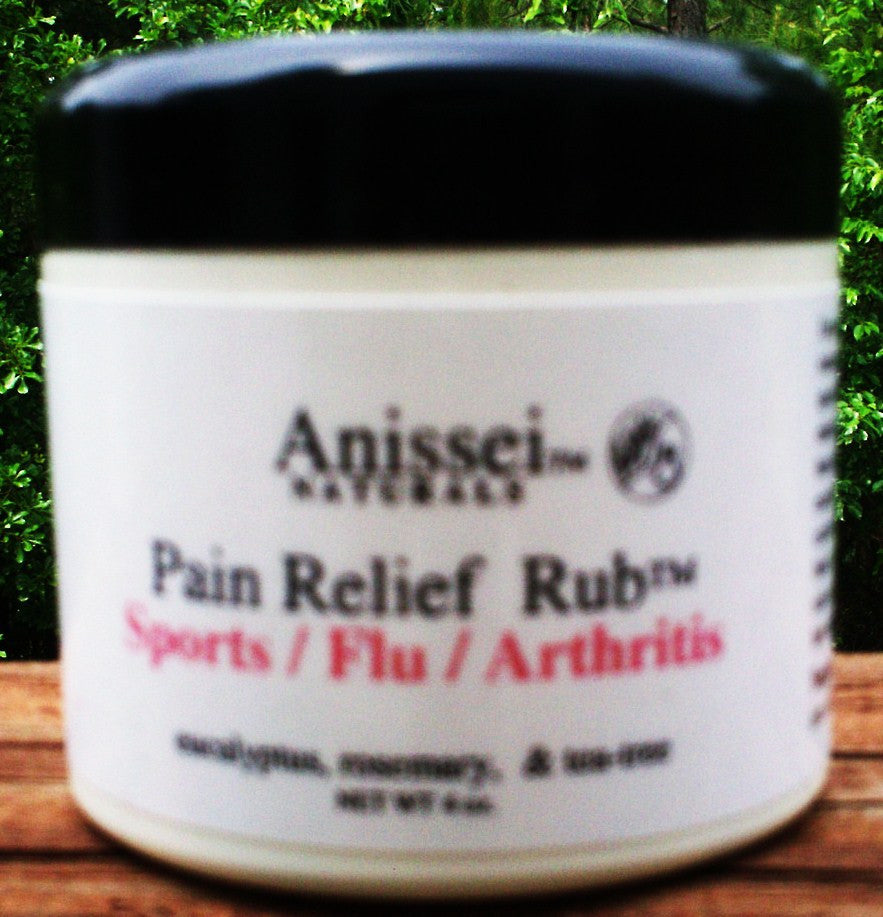 ANISSEI NATURALS PAIN RELIEF RUB CREAM SPORTS FLU ARTHRITIS Peppermint 2 oz