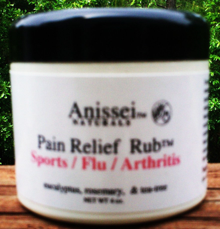 ANISSEI NATURALS PAIN RELIEF RUB CREAM SPORTS FLU ARTHRITIS Peppermint 2 oz Abby Essie