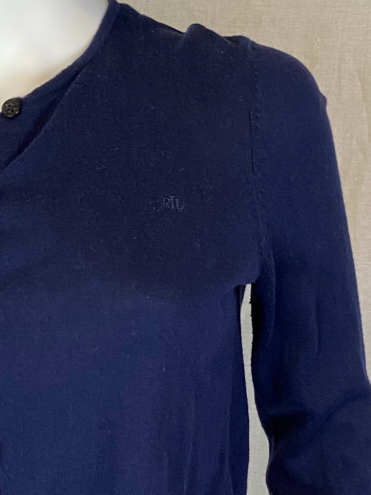 LAUREN Ralph Lauren Navy Blue Sweater Cardigan M