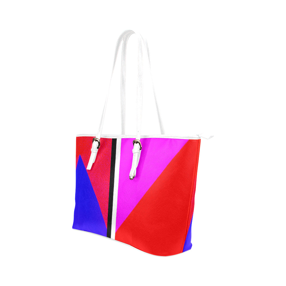 Abstract Jane Leather Tote Bag e-joyer