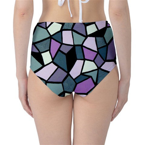 Suga Lane Stained Glass High Waist Bikini Brief Bottoms ABBY ESSIE