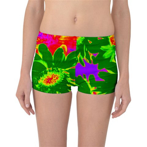 Suga Lane Tropical Floral Green Purple Boyleg Bikini Bottom ABBY ESSIE