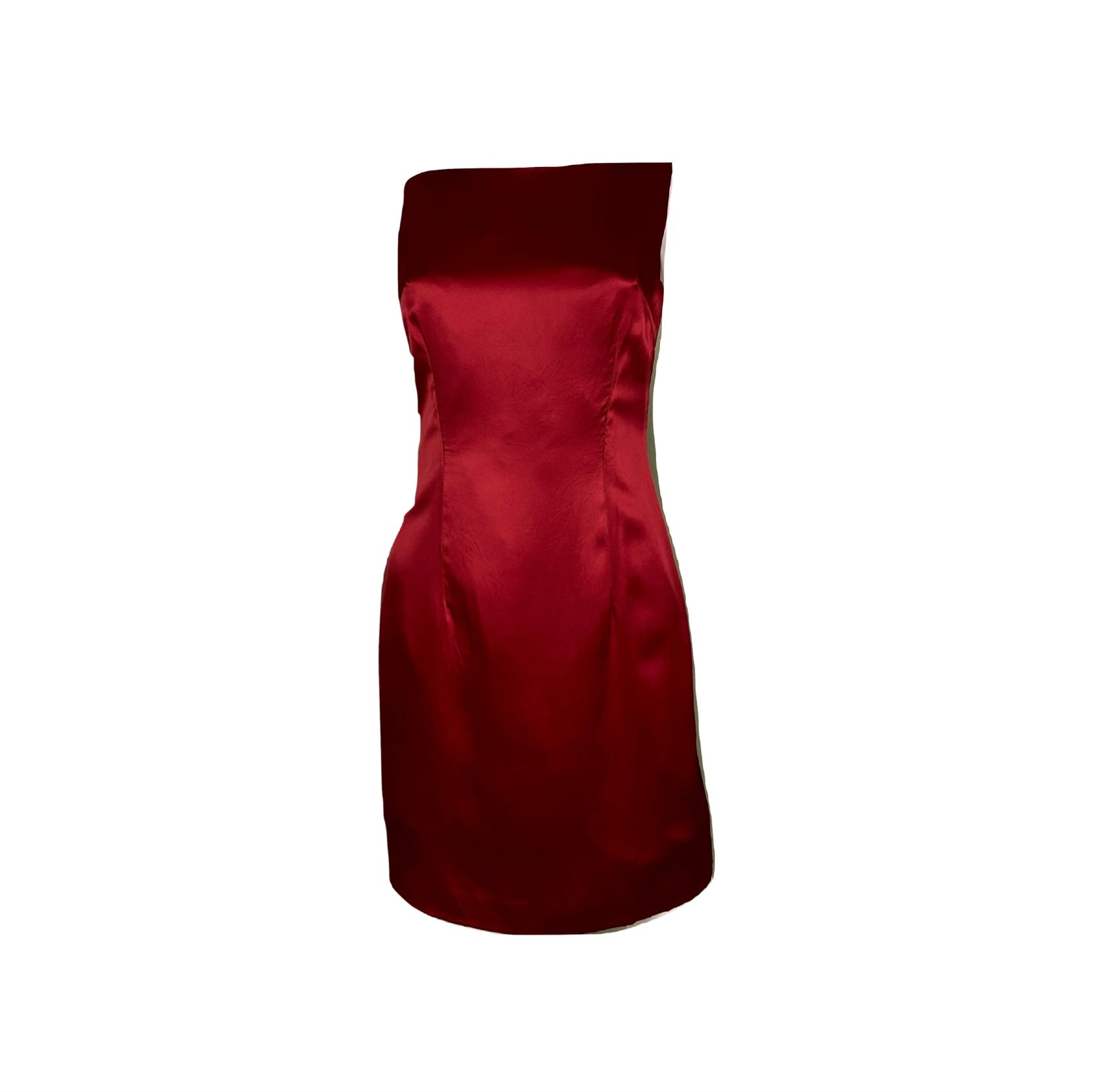 Vintage Red Silk Fitted Sheath Dress Abby Essie