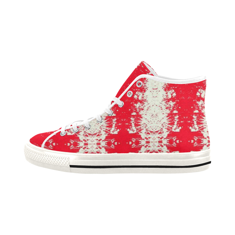 Fabric53 jungle red white stripe 2.7 mb Vancouver H Women's Canvas Shoes (1013-1) e-joyer